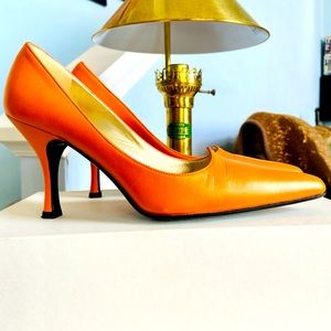 Orange Escada Pumps!!! Size 6